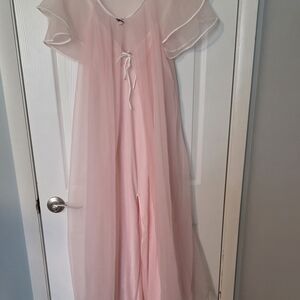 Elegant Pink Sheer Negligee